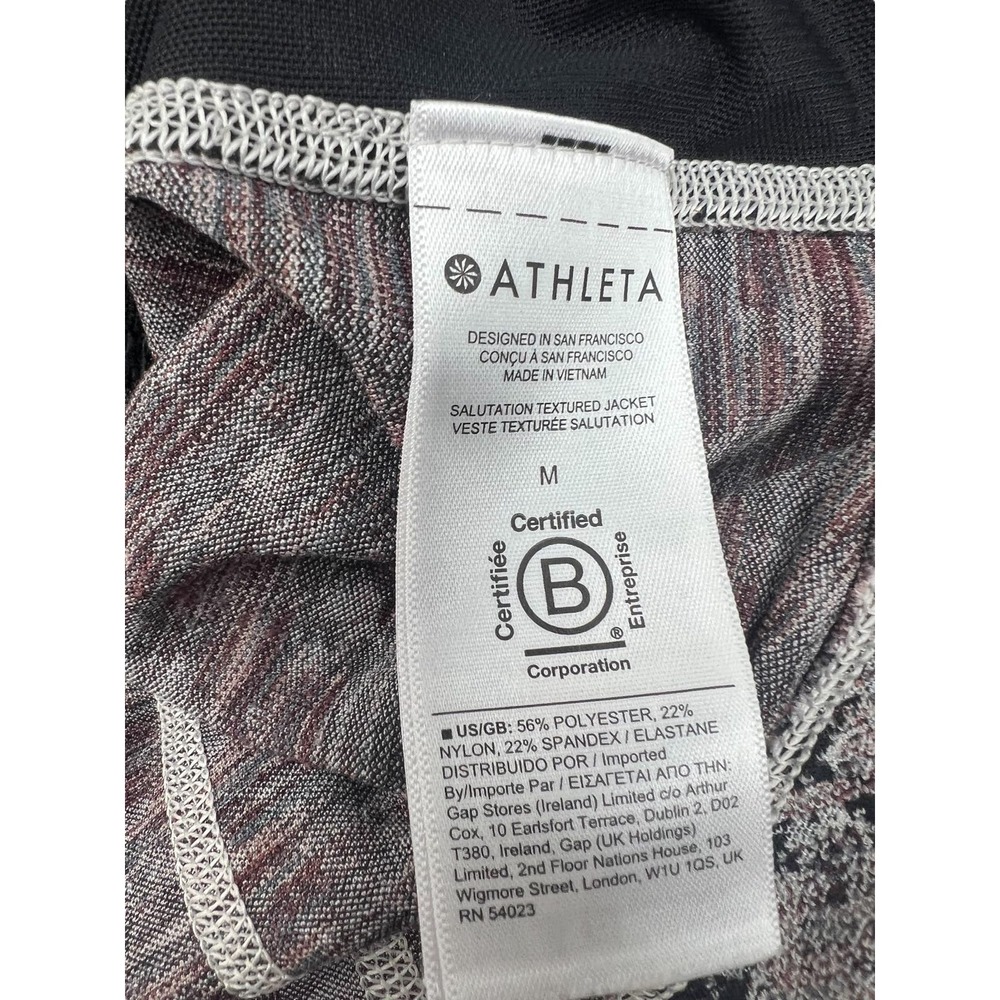 Athleta Salutation Full Zip Jacket Gray Print Wom… - image 6